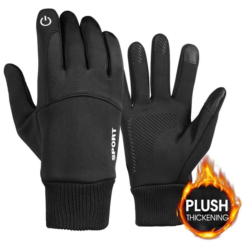 Gants de moto, gants d'hiver chauds à doigts entiers, imperméables, pour moto, ski, cyclisme, écran tactile, en polaire