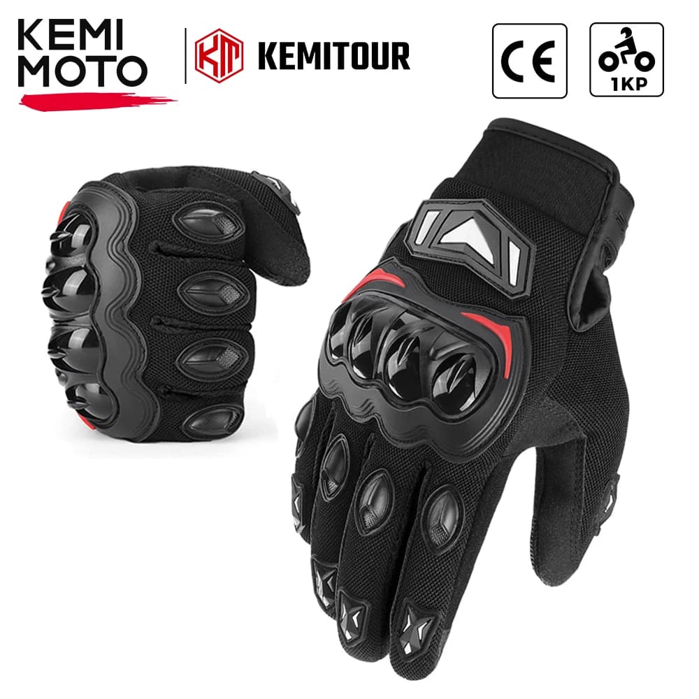 KEMIMOTO gants de moto d'été gants d'équitation CE joint écran tactile moto gants tactiques pour Dirt Bike Motocross ATV UTV