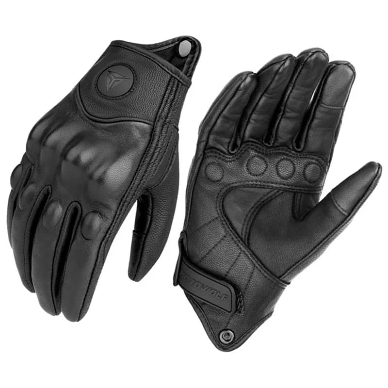 Gants de Moto hommes femmes Moto cuir carbone cyclisme gants d'hiver Moto motocross ATV moteur gants