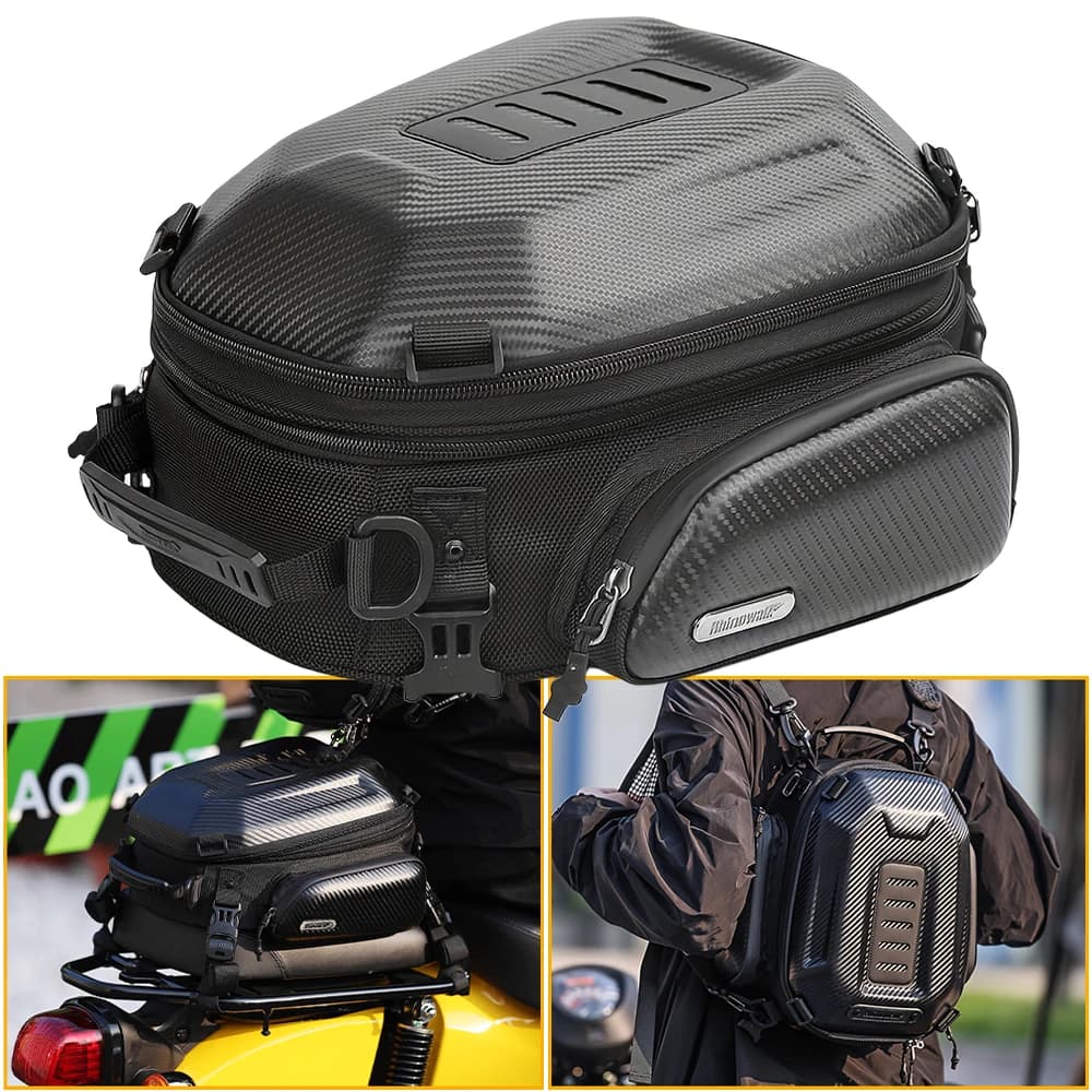 Sac de siège arrière de Moto étanche, sac arrière de Moto 12L-18L, coque rigide extensible, sac à dos de voyage pour coffre de Moto
