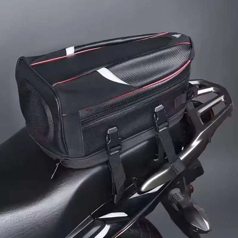 Sac de selle arrière pour moto, imperméable, grande capacité, sac de queue de moto universel, bagage de voyage pour moto