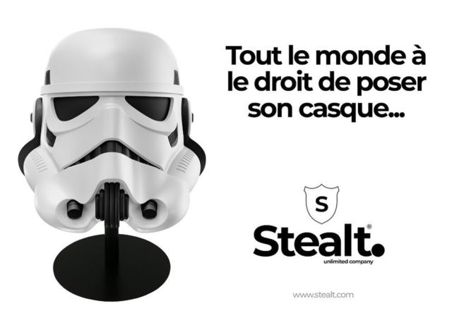 Support casque moto Stealt Desk Noir-Acier